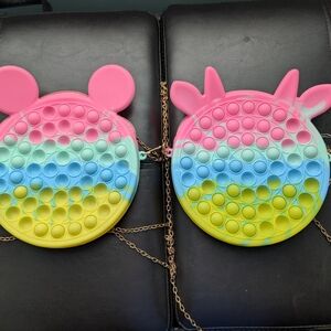 2 Colorful Pop Fidget Crossbody Bag for Kids